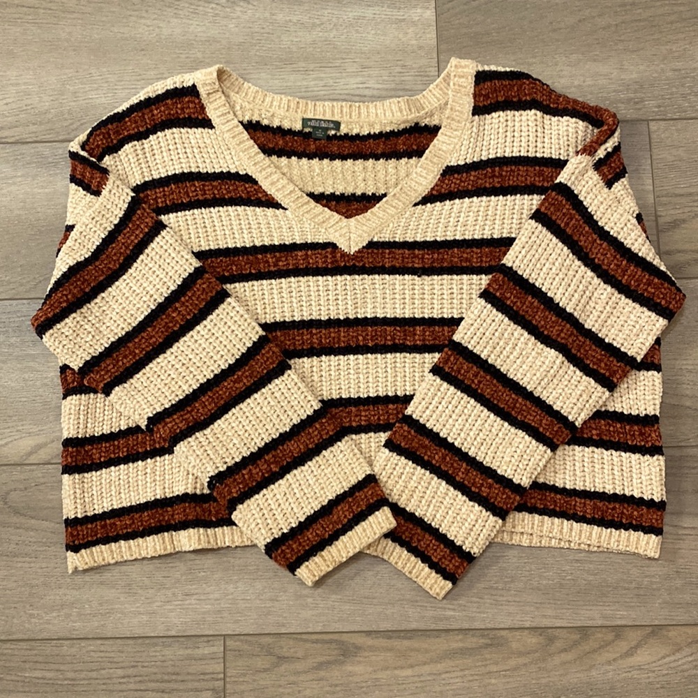 Target brand Wild Fable cropped stripe sweater